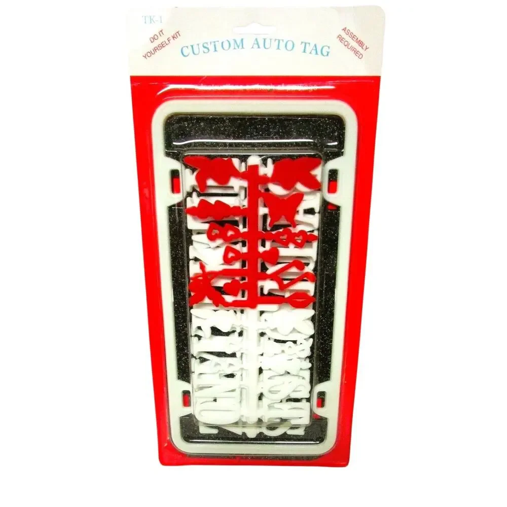Creative Plastics DIY Auto Vanity Tag Kit 68 Letters, Numbers & Fun Icons
